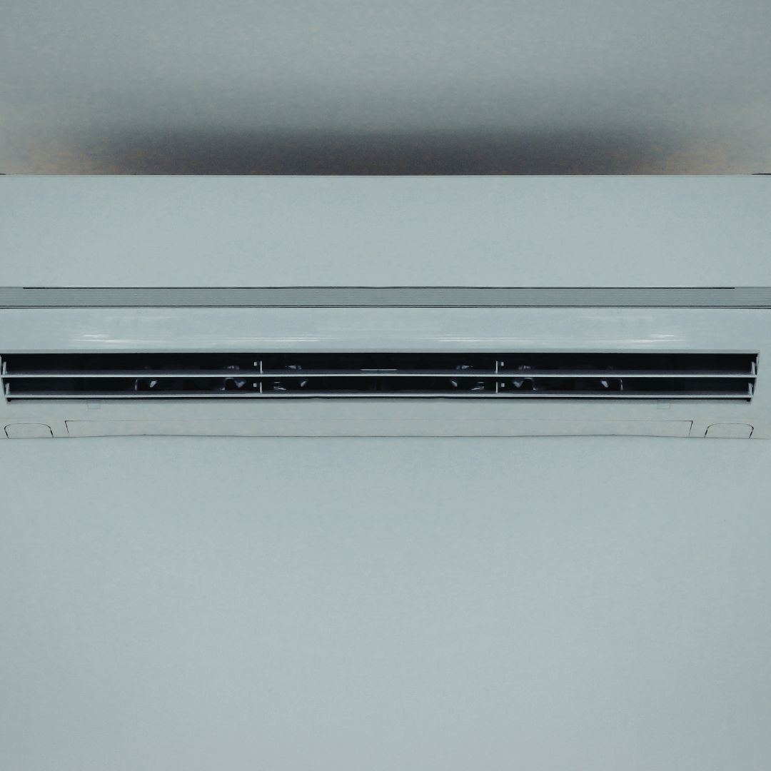 Ar condicionado de parede visto de frente